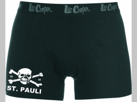 St. Pauli čierne trenírky BOXER s tlačeným logom, top kvalita 95%bavlna 5%elastan